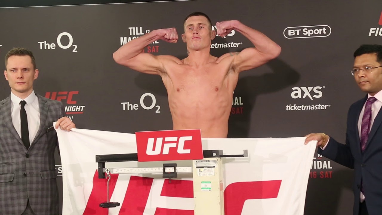 Darren Till weighs in for UFC London background