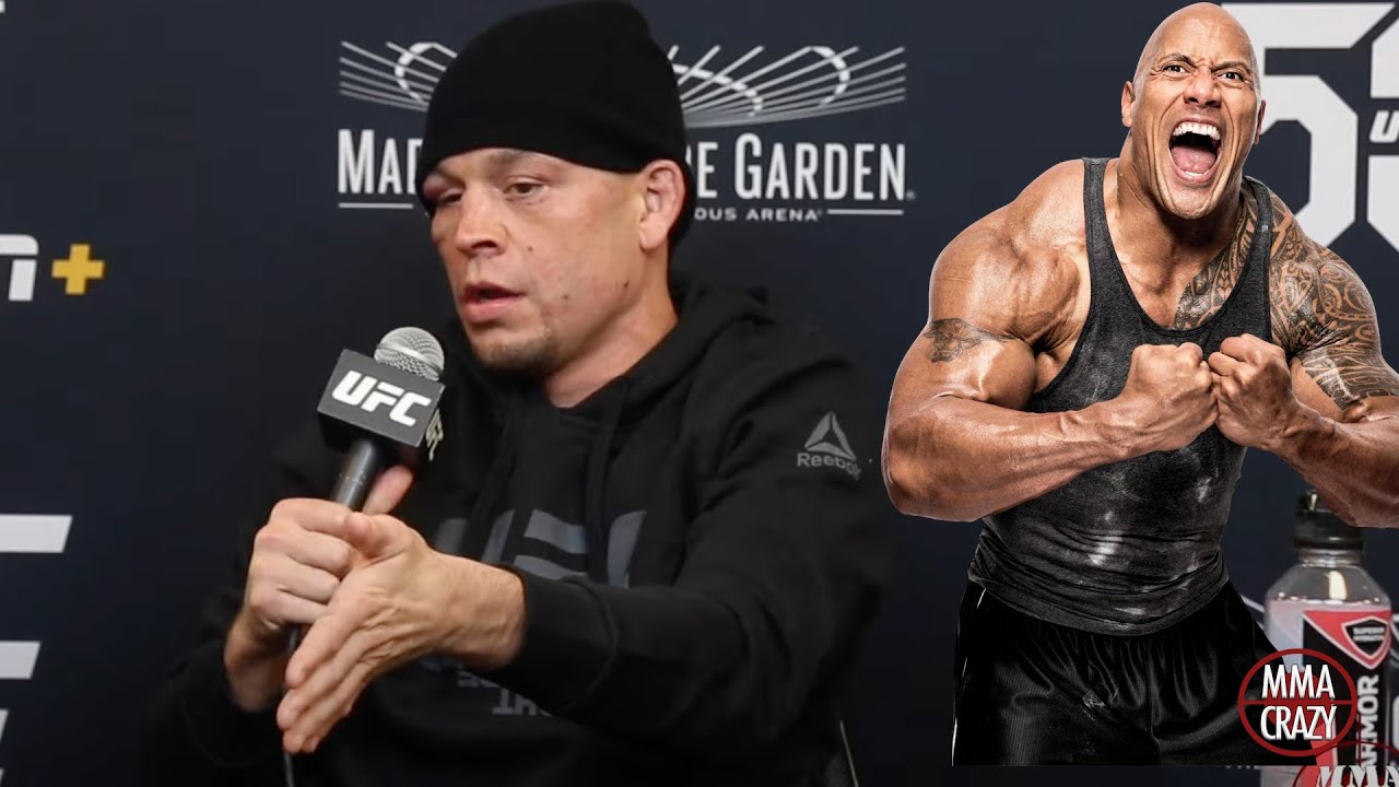 Nate Diaz blasts 'Dwayne 'The Rock' Johnson' over Jorge Masvidal support background