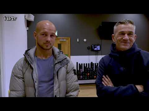 VIPtv talks to Sharpstyle's BC head coach Andy Abrol with one of Blackpool's finest Adam Little. background
