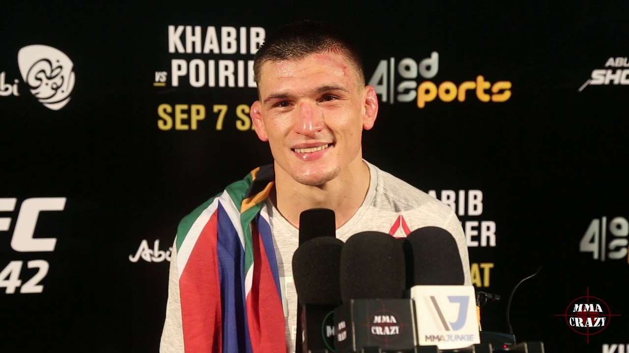 Don Madge talks decision win over Fares Ziam at UFC 242 background