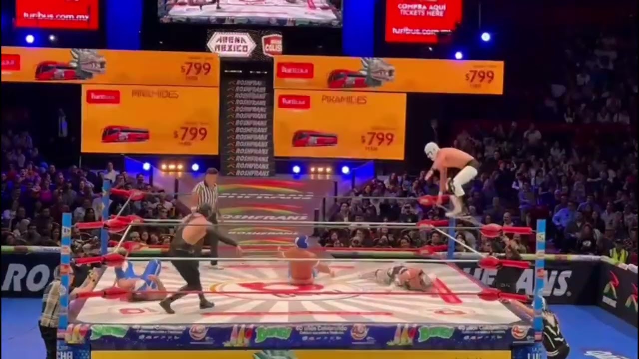 CMLL: Blue Panther Jr, Dark Panther e Hijo de Blue Panther Vs Cobarde, Felino Jr. e Hijo de Stuka Jr background