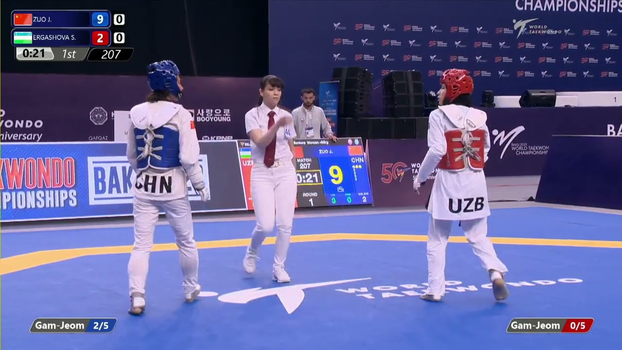 207 R32 Women 53kg CHN ZUO J UZB ERGASHOVA S background