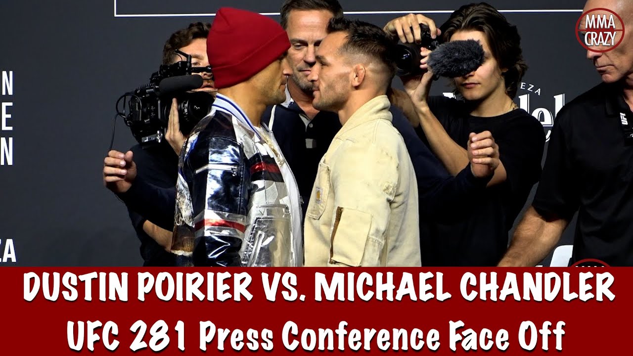 UFC 281: Dustin Poirier vs Michael Chandler Press Conference Face Off