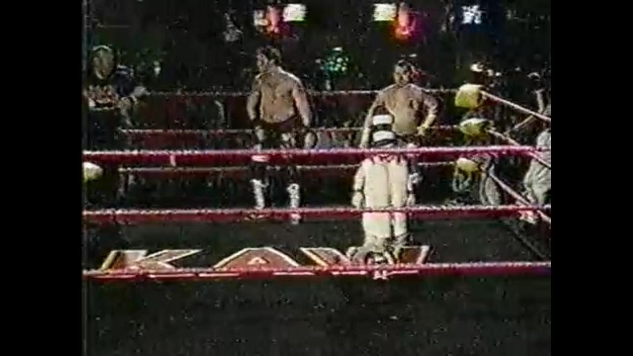 PG-13 (J.C. Ice/Wolfie D) vs. W.E.E.D. (Dr Bud Ganja/Izzy High) KAW Kick Ass Wrestling Memphis backdrop