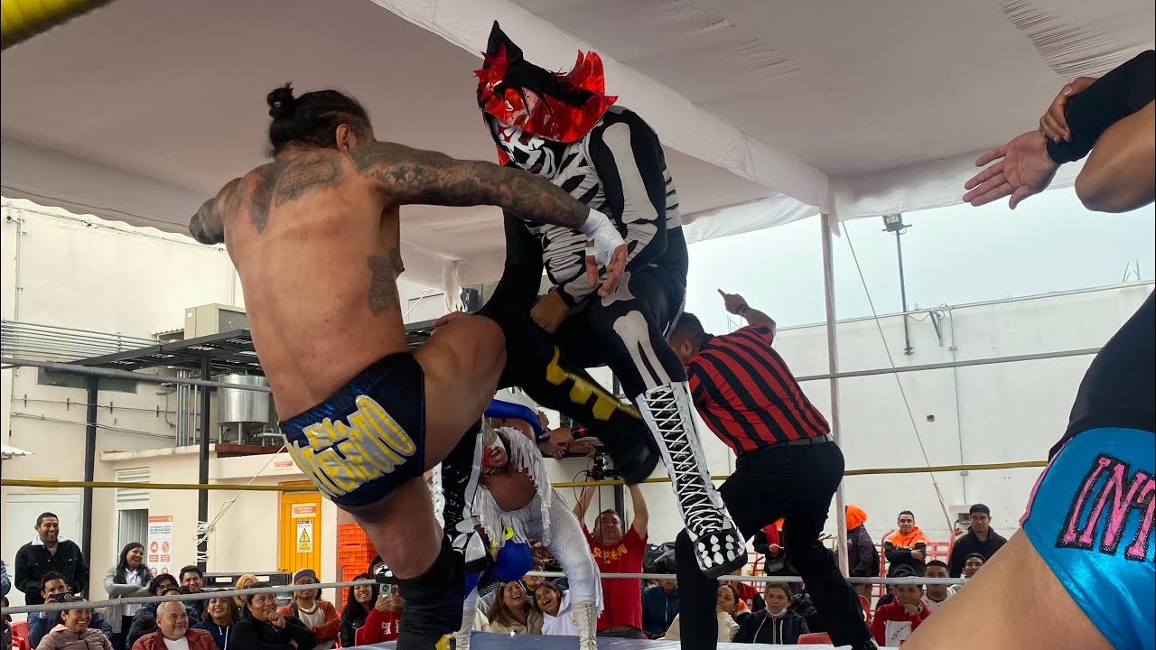 Cerebro Negro, Tonalli y Cerebro Negro Jr Vs Hijo de la Parkita, Parkal y Baby Camaleón