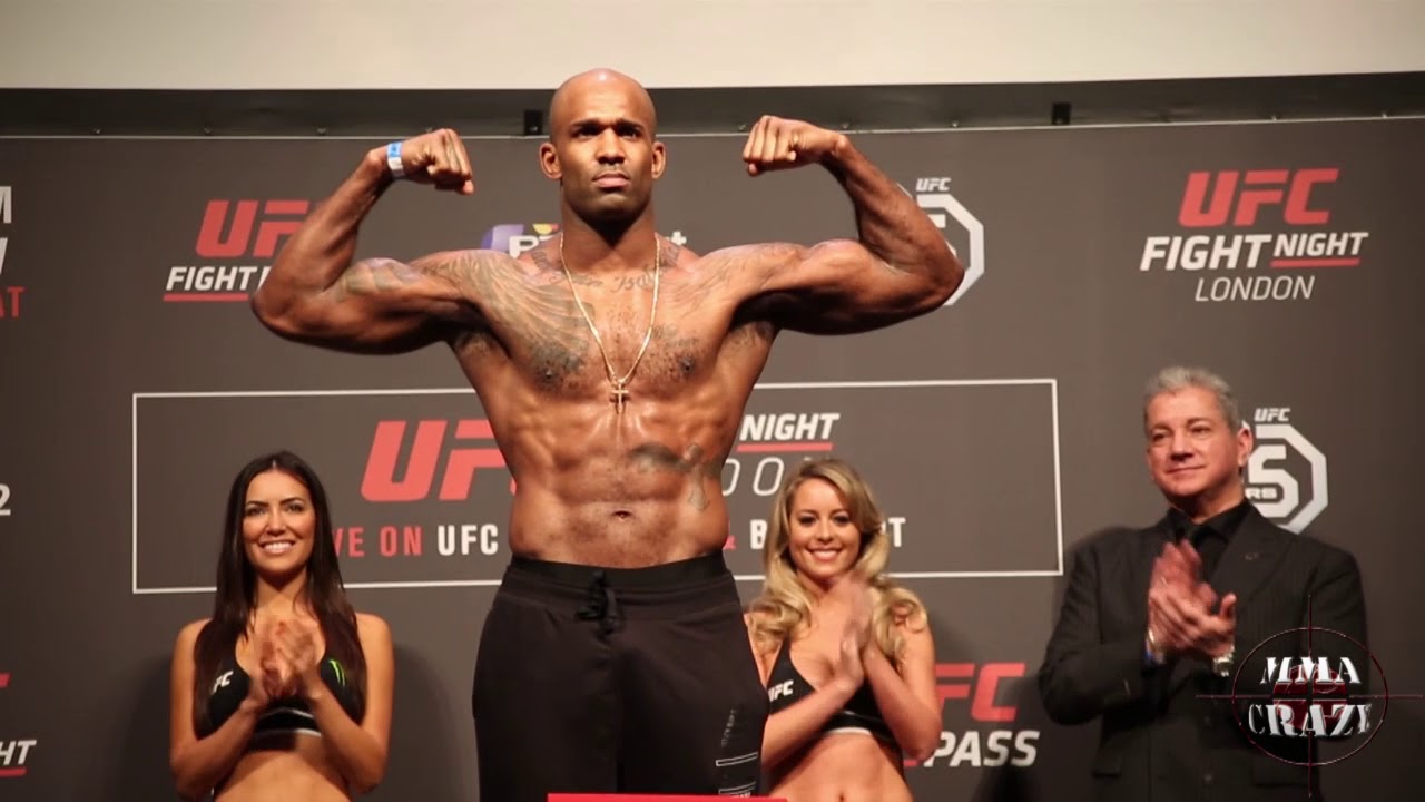 UFC Fight Night London: Jimi Manuwa vs. Jan Blachowicz weigh in face off background