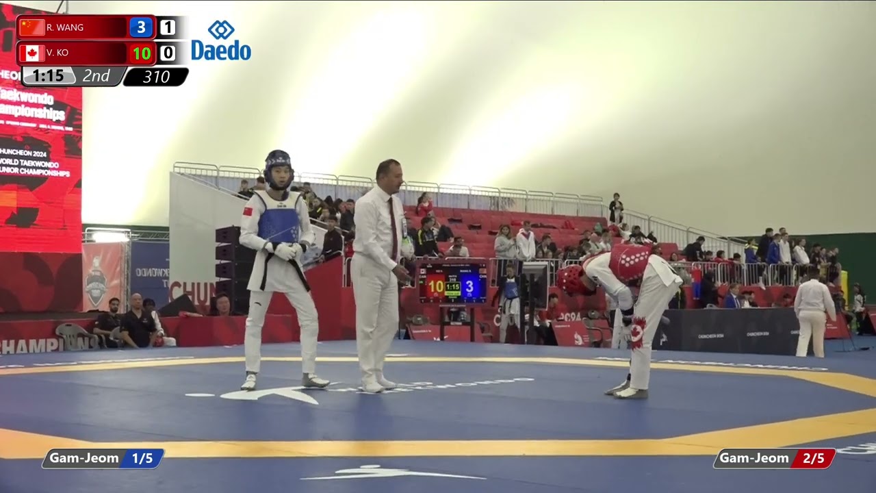 310 Round of 64 Men 51kg CHN R WANG CAN V KO