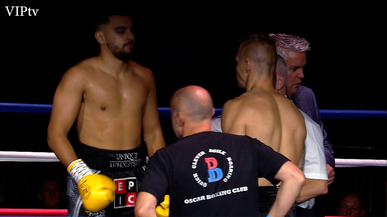 Nathan Quarless v Ivo Zednick at Liverpool's Olympia on 3.9.2021 background