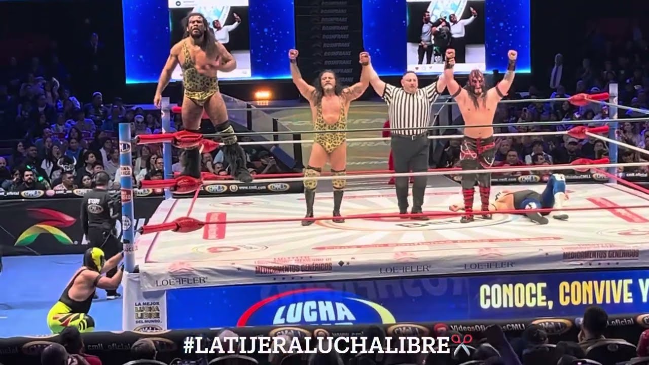CMLL: Atlantis, Blue Panther y Panterita del Ring 🆚 Terrible, Bárbaro Cavernario y Elemental
