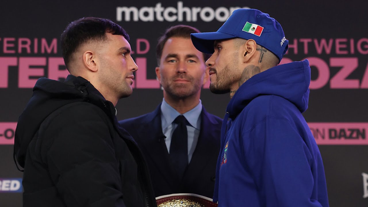 HIGH STAKES! Jack Catterall vs Arnold Barboza Jr • FULL FACE OFF | DAZN Boxing background