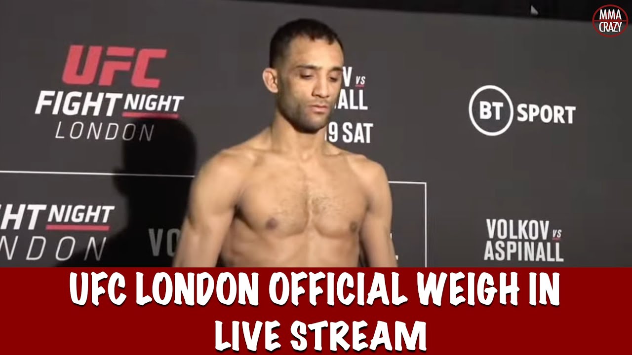 UFC London Volkov vs. Aspinall Official Weigh-ins Live Stream background