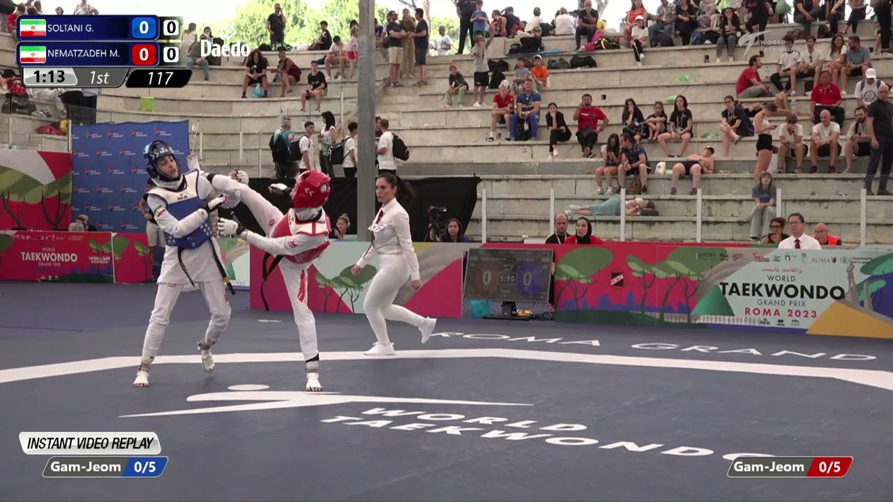 117 Quarterfinals WOMEN W 49KG IRI SOLTANI G IRI NEMATZADEH M background