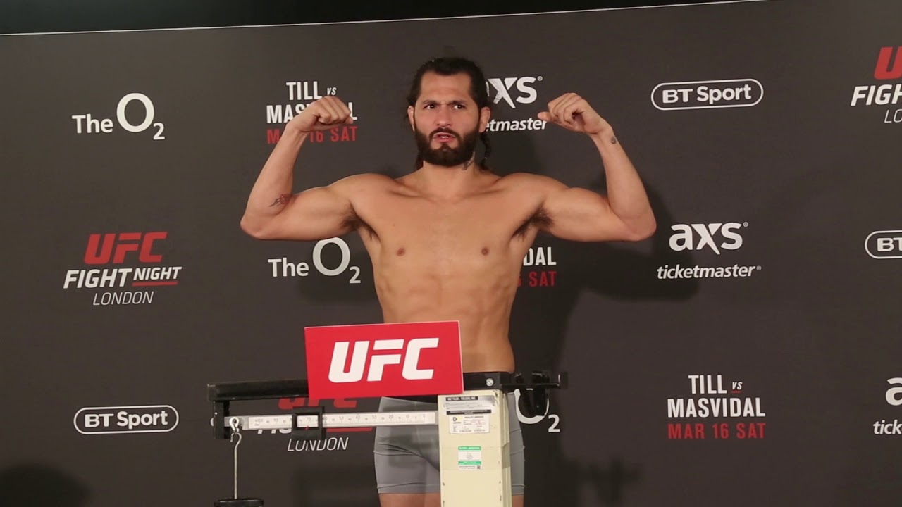Jorge Masvidal weighs in for UFC London background