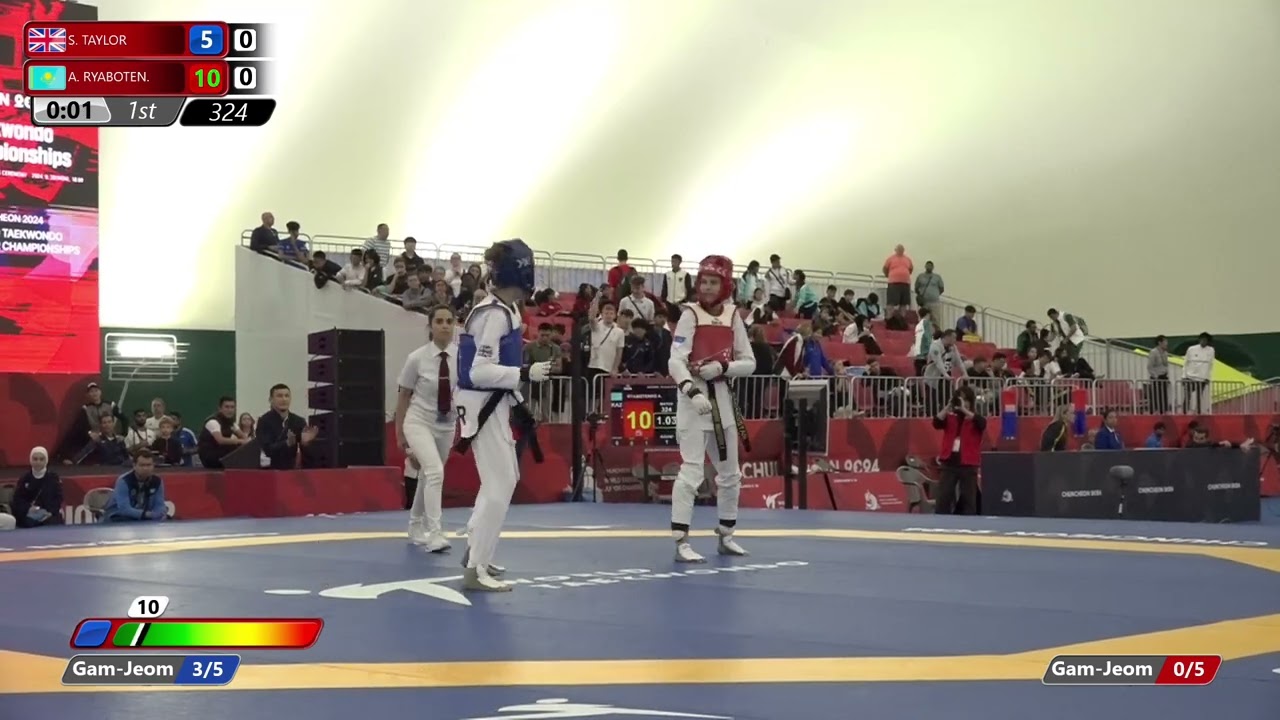 324 Round of 16 Women 42kg GBR S TAYLOR KAZ A RYABOTEN