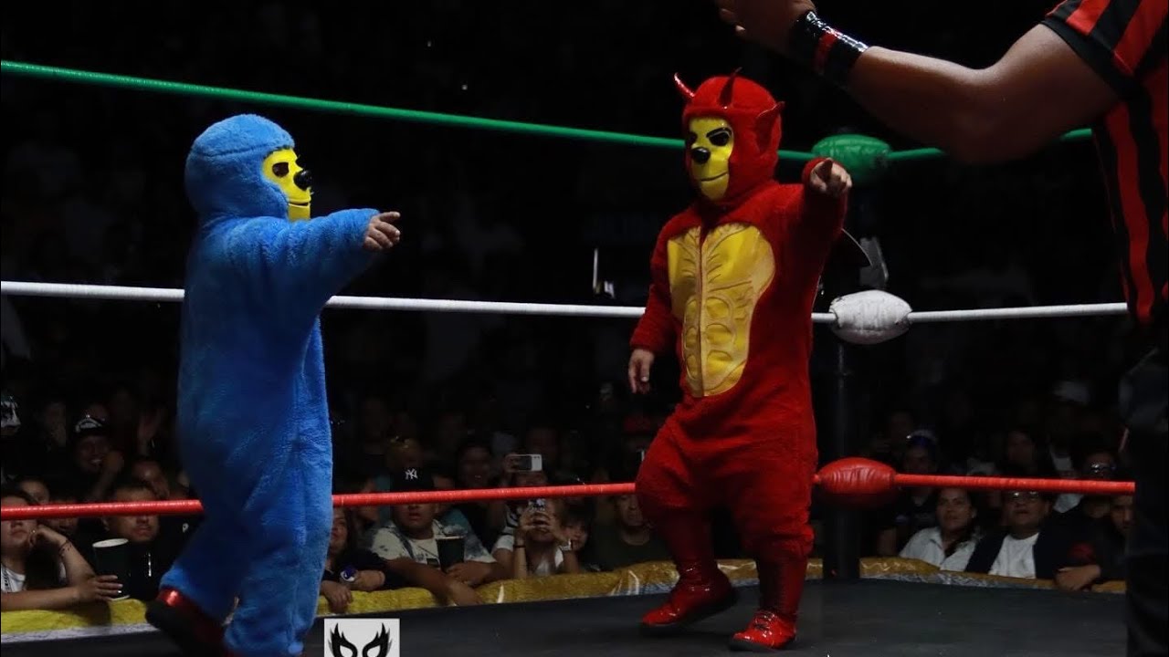 XVIII Produccs Sánchez: Ke Monito y Ke Malito Vs Tengu y Átomo en la Arena Neza background