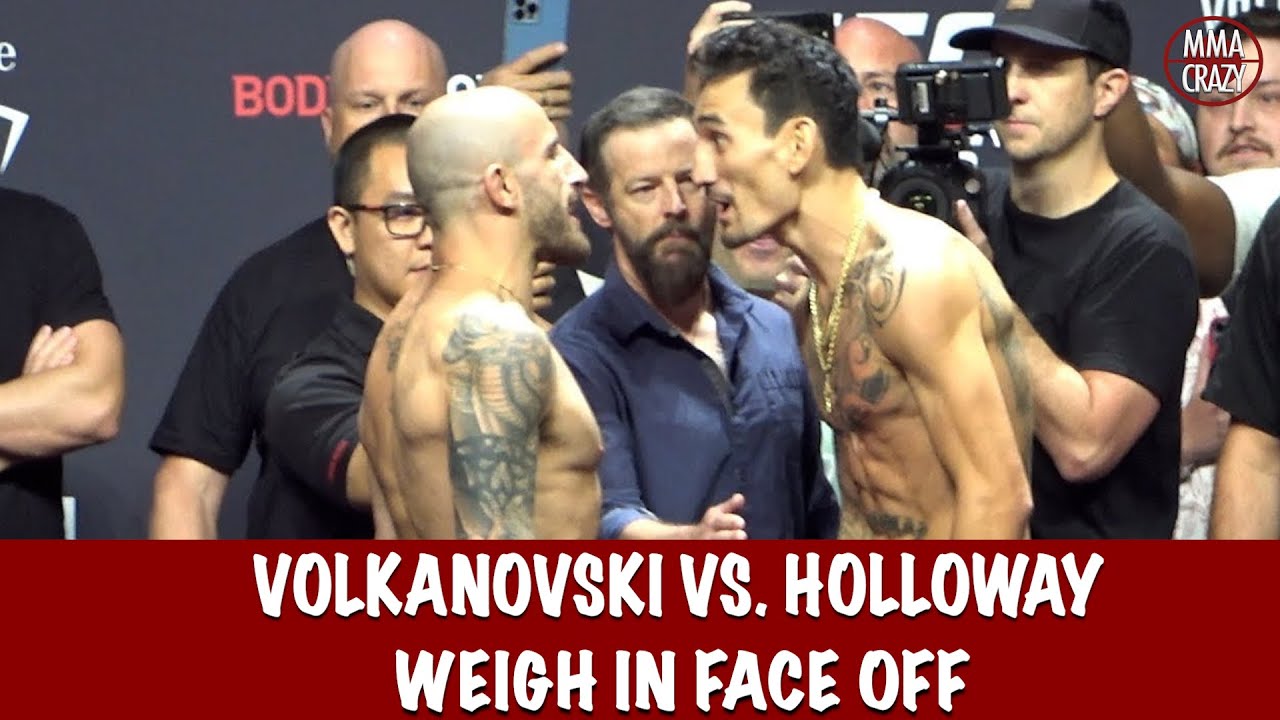 UFC 276: Alexander Volkanovski vs. Max Holloway 3 Weigh in face off