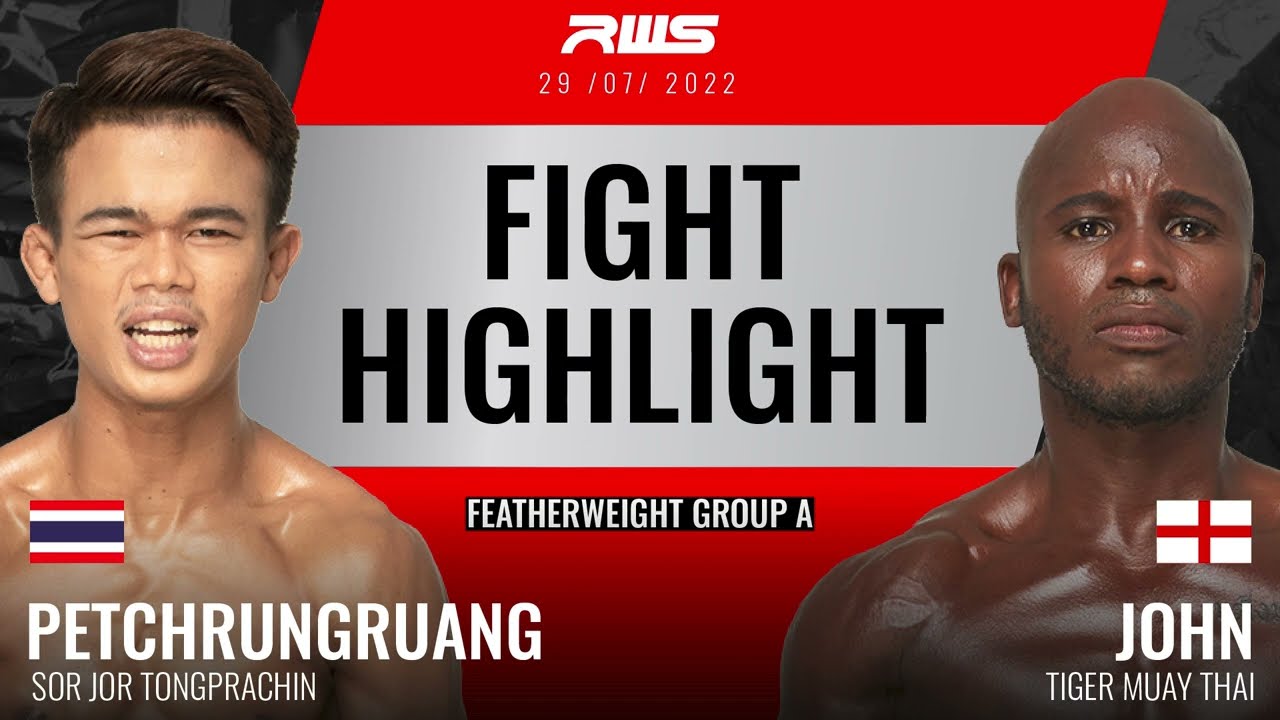 RWS FIGHT HIGHLIGHTS | เพชรรุ่งเรือง สจ.โต้งปราจีน vs. จอห์น ไทเกอร์มวยไทย | Petchrungruang vs. John background