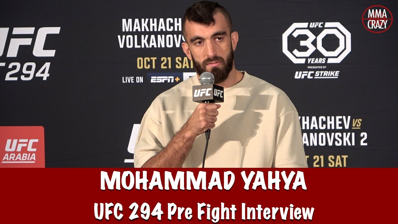Mohammed Yahya says ‘I’m in my zone’ on upcoming bout vs. Trevor Peak UFC 294 background