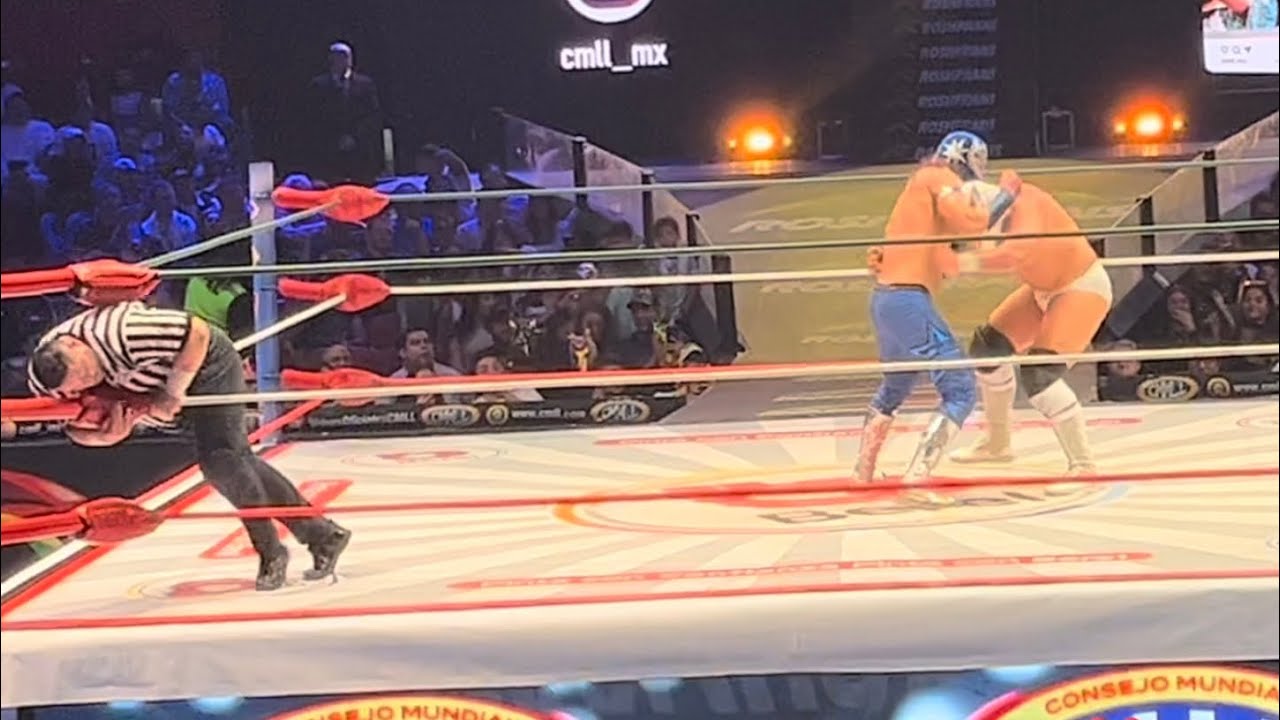 Star Jr y Esfinge con todo hasta se llevan al referí Edgar Güero Noriega en la Arena México