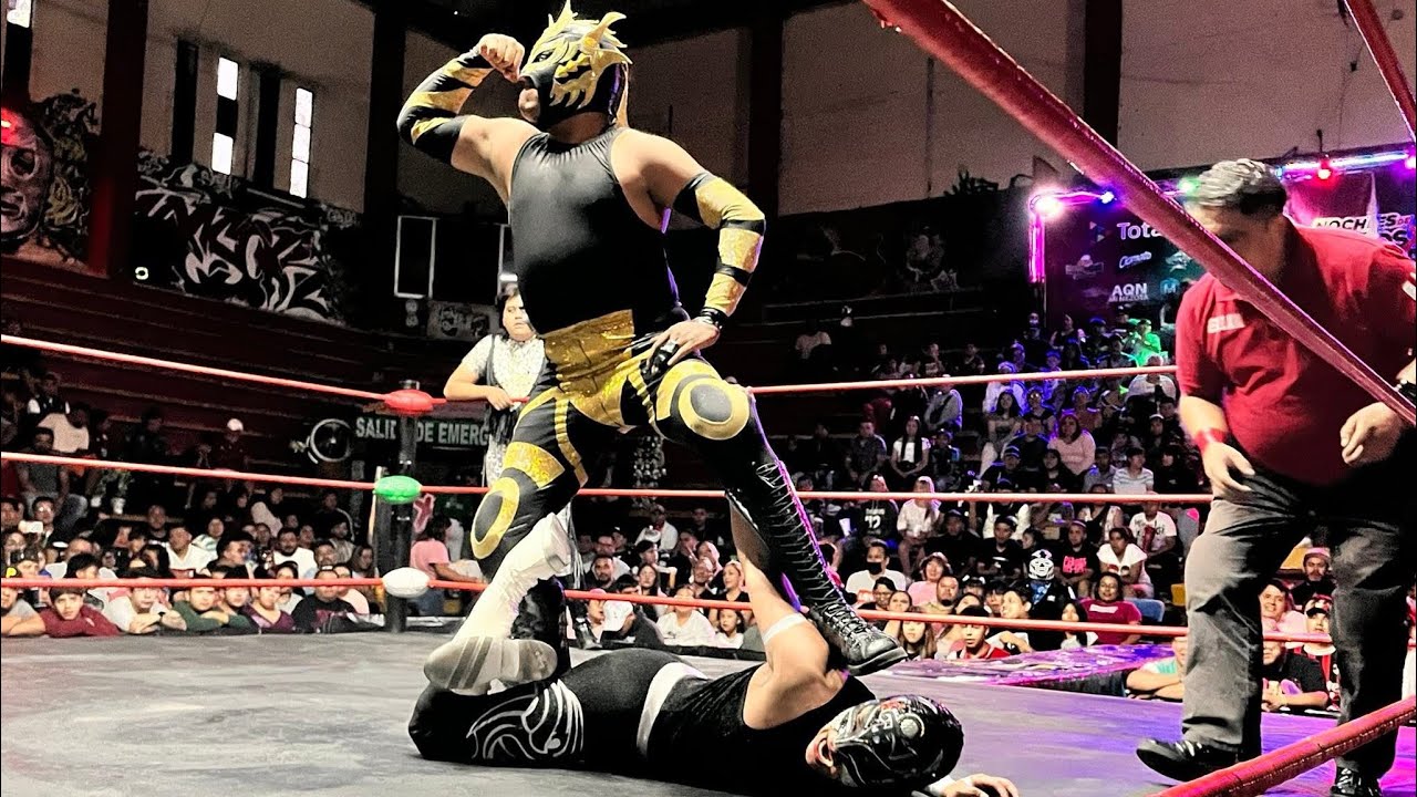 Lucha inicial Alan Rockedy y Príncipe Aslan 🆚 Paradigma y Dragón Supremo en la Arena Neza