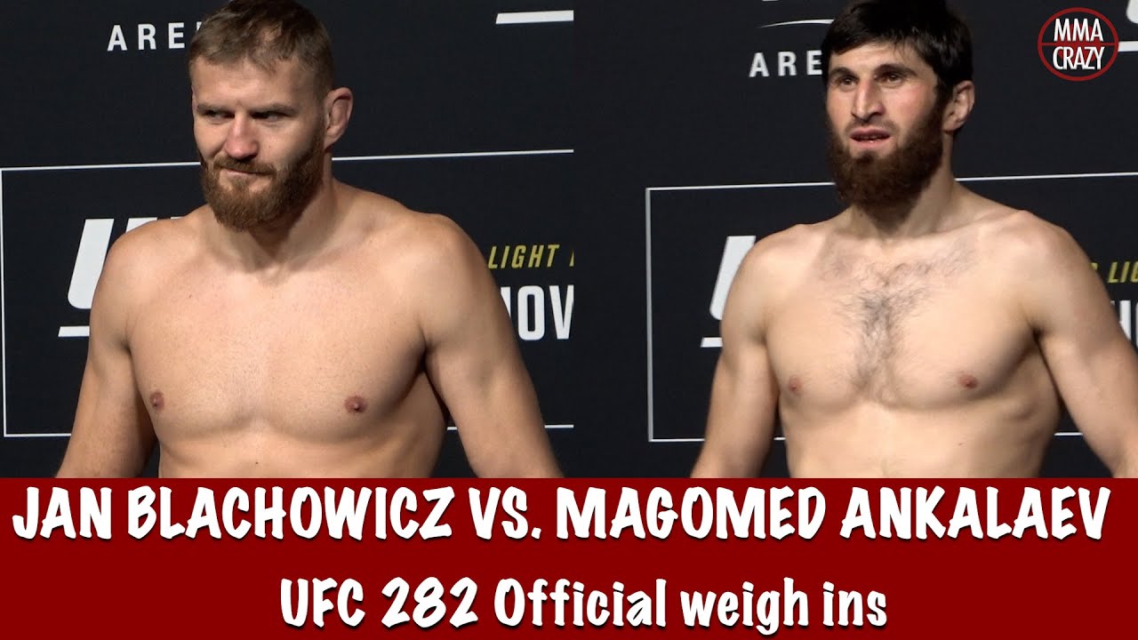 UFC 282 Official Weigh ins: Jan Blachowicz & Magomed Ankalaev background