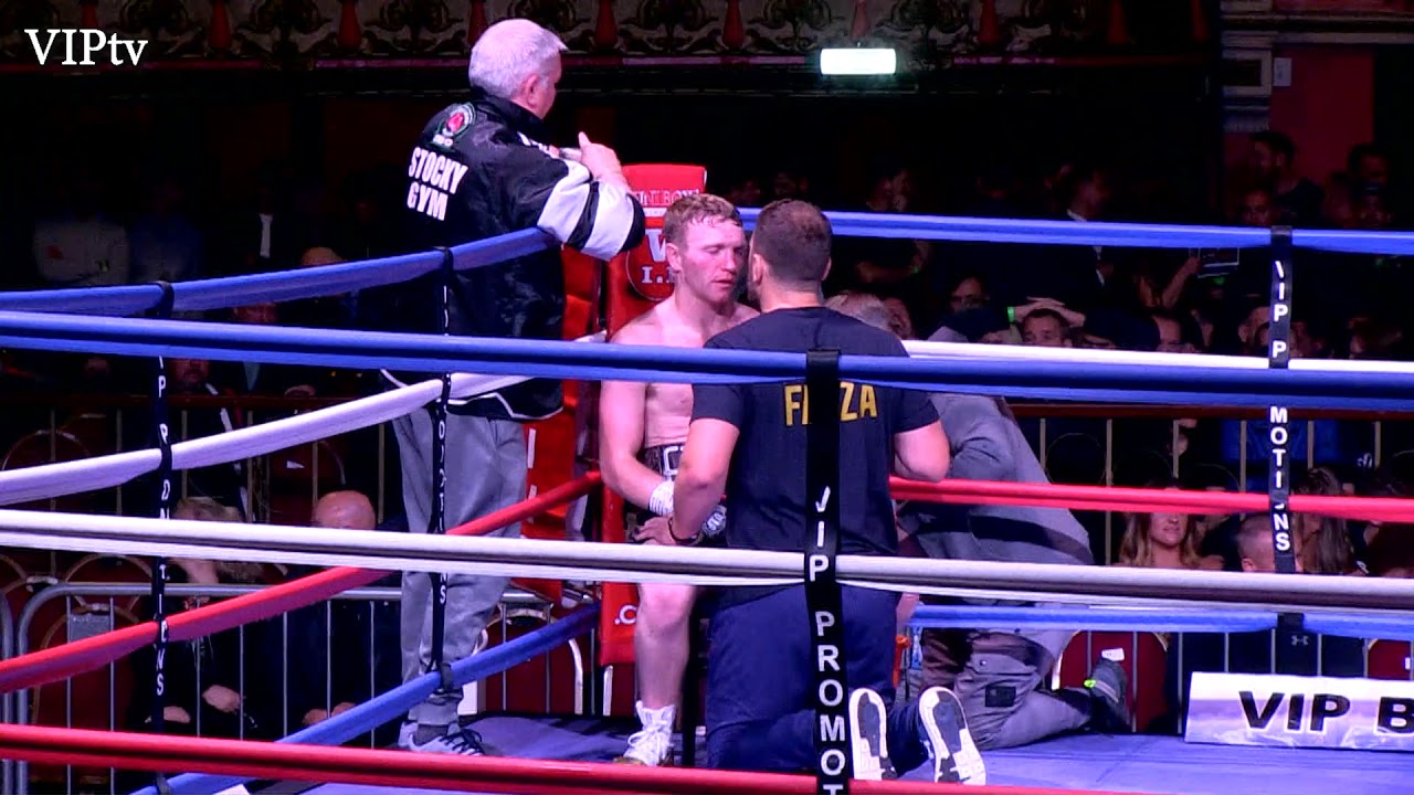 Tom Farrell v Eligio Palacios 5.10.2019 at Liverpool's Olympia background