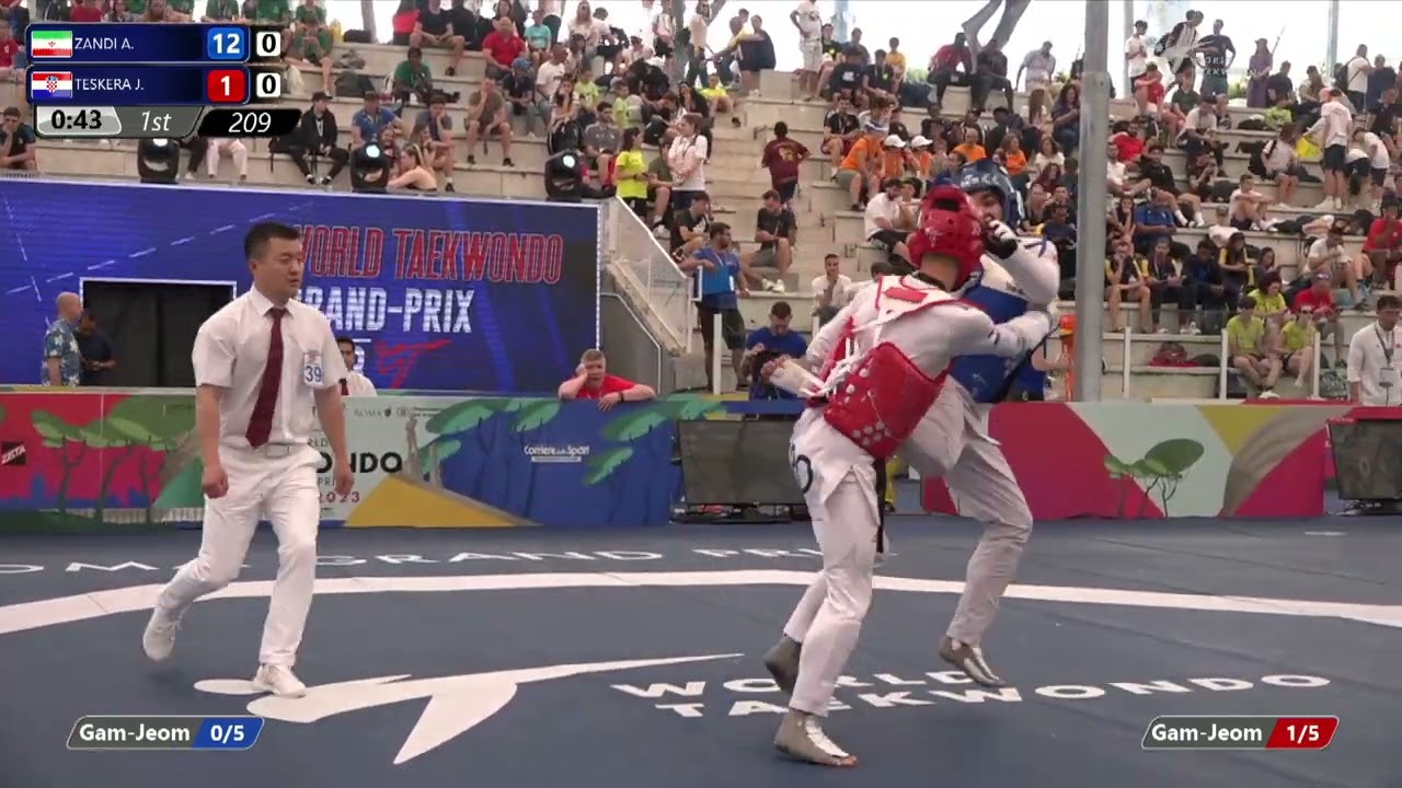 209 Round of 32 MEN M 58KG IRI ZANDI A CRO TESKERA J