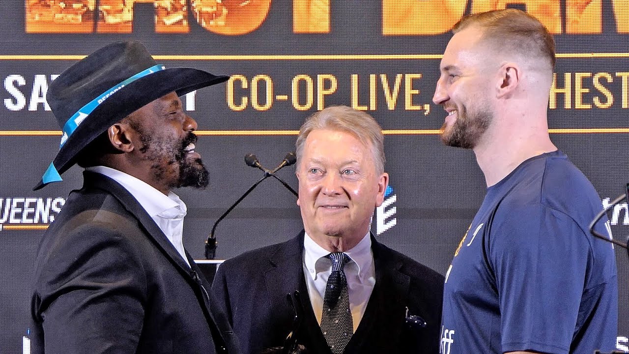 FACE OFF | Derek Chisora vs. Otto Wallin • THE LAST DANCE | HEAVYWEIGHTS HEAD TO HEAD in Manchester background