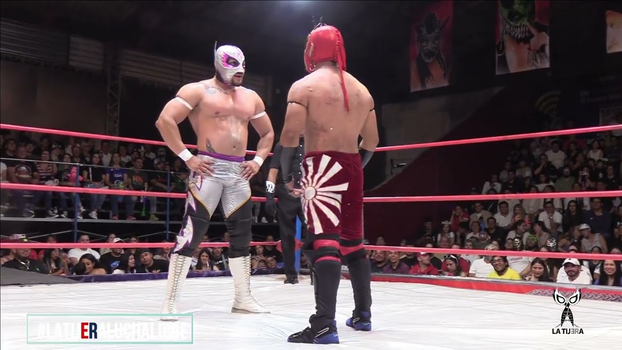 Relámpago, Alas de Oro y Alas de Plata Vs Yoruba, Sádico y Osiris con AULL - CMLL background