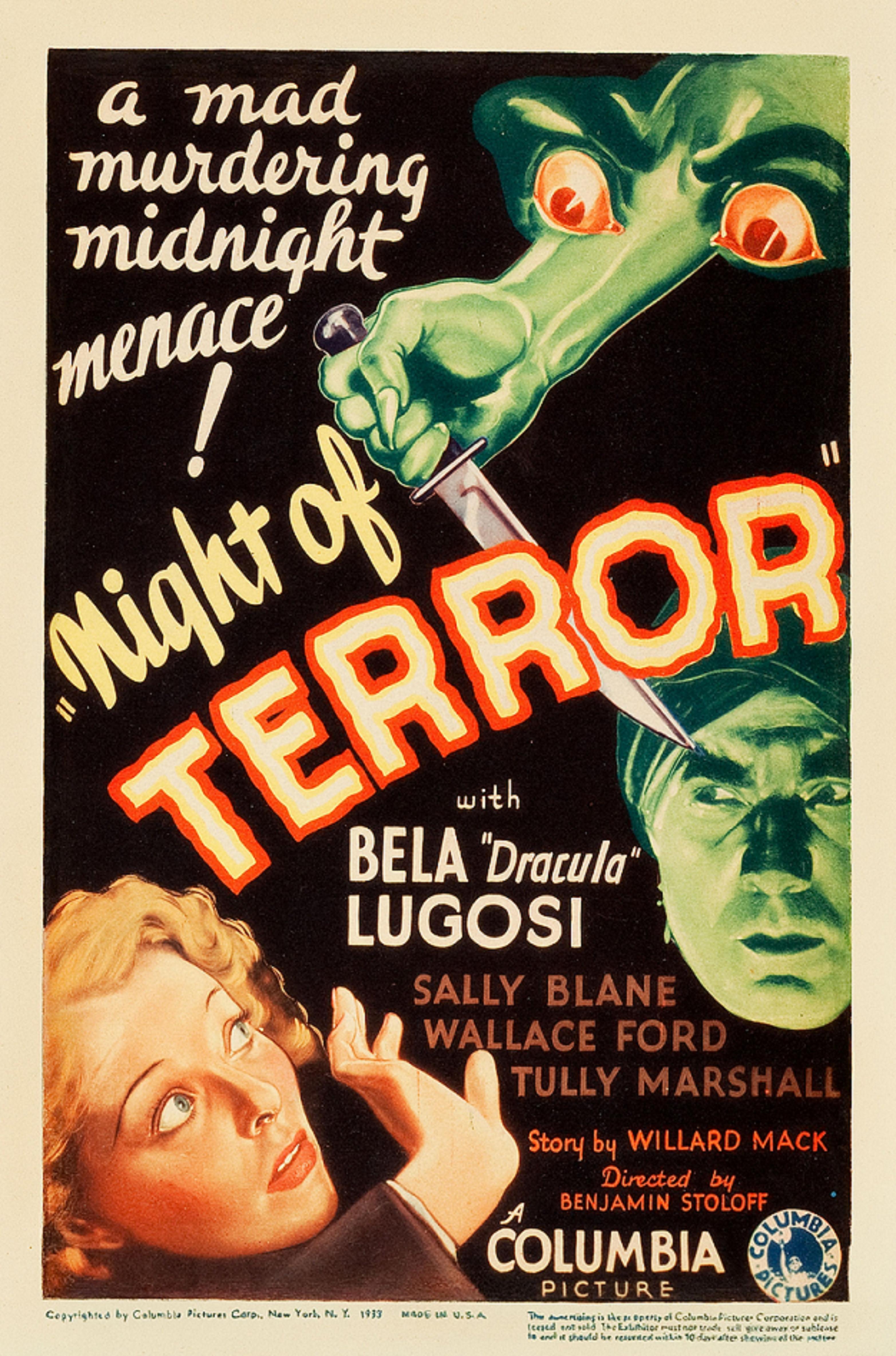 Night of Terror poster - similar to The Triumph of Sherlock Holmes