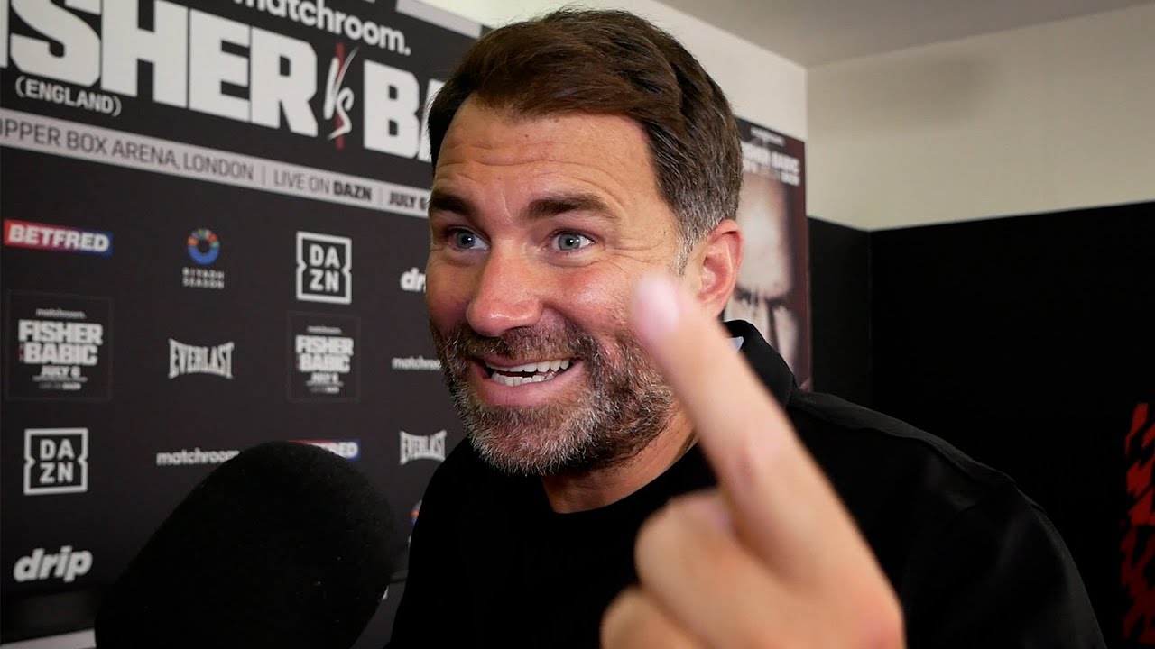 'USYK WAS EXHAUSTED!' - EDDIE HEARN insists TYSON FURY CAN WIN rematch backdrop