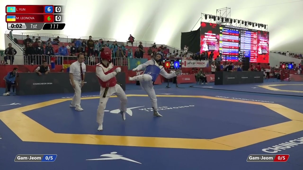 111 Round of 32 Women 68kg KAZ YUN Lyubov UKR LEONOVA Mariia