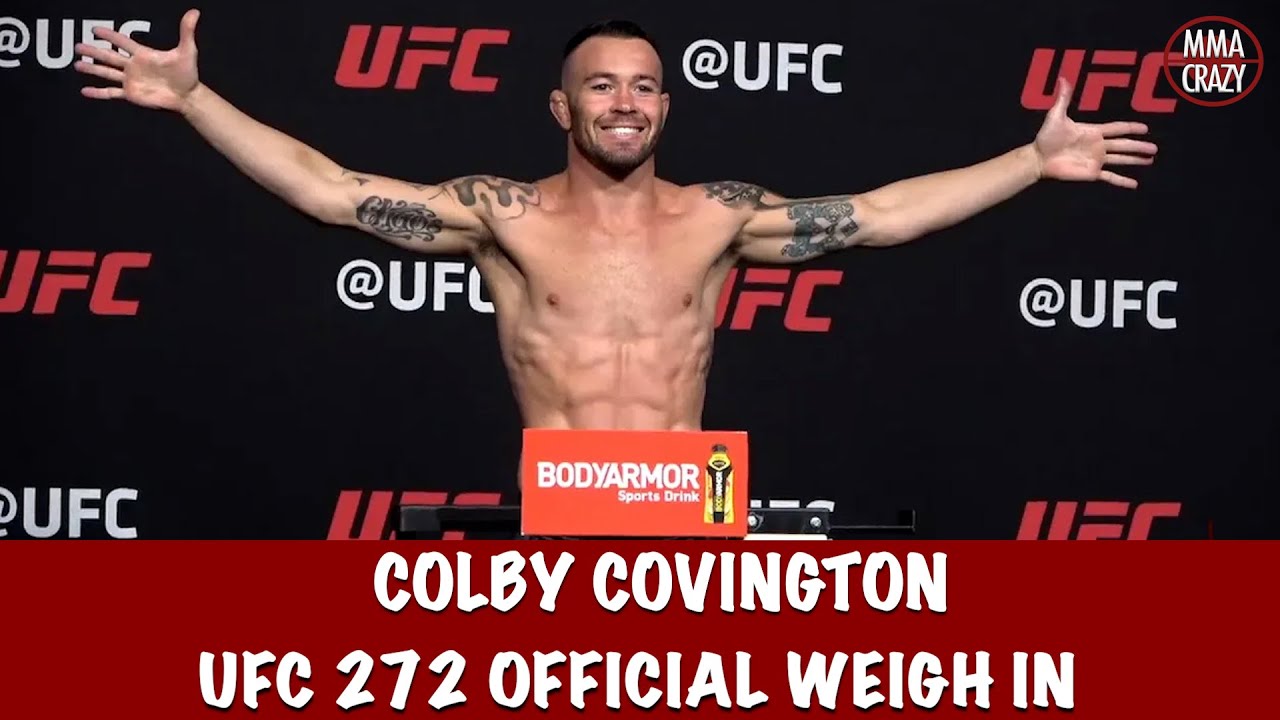 Colby Covington weighs in ahead of Jorge Masvidal fight UFC 272 background
