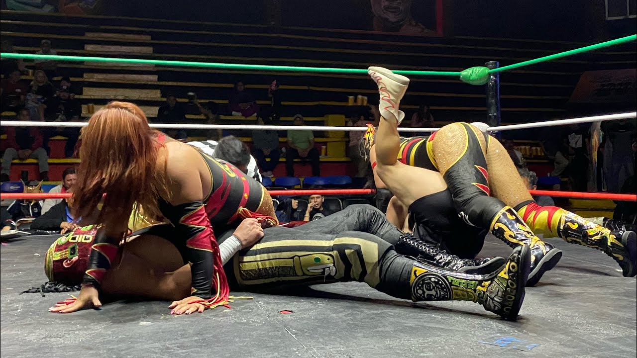 Máximo y Olmeca Vs Diosa Nix y Mary Caporal en la Arena Neza en el “after” de Produccs Sánchez