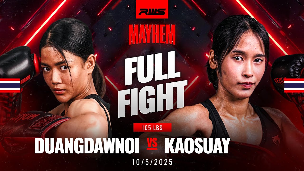 Full Fight l Duangdawnoi vs. Kaosuay l ดวงดาวน้อย vs. ข้าวสวย l RWS background