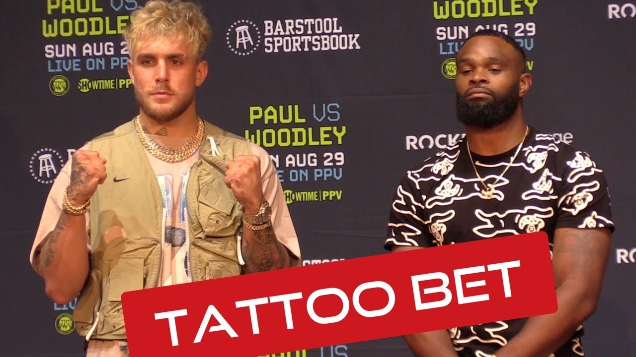 Jake Paul vs Tyron Woodley TATTOO BET