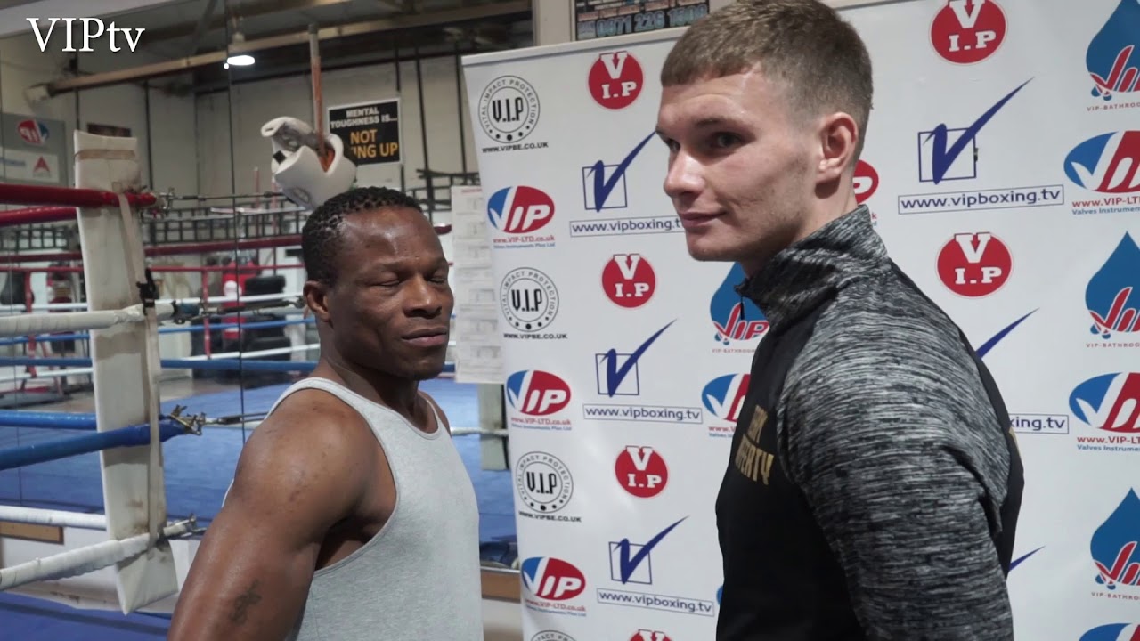 Jack Rafferty v Innocent Anyanwu Weigh in background