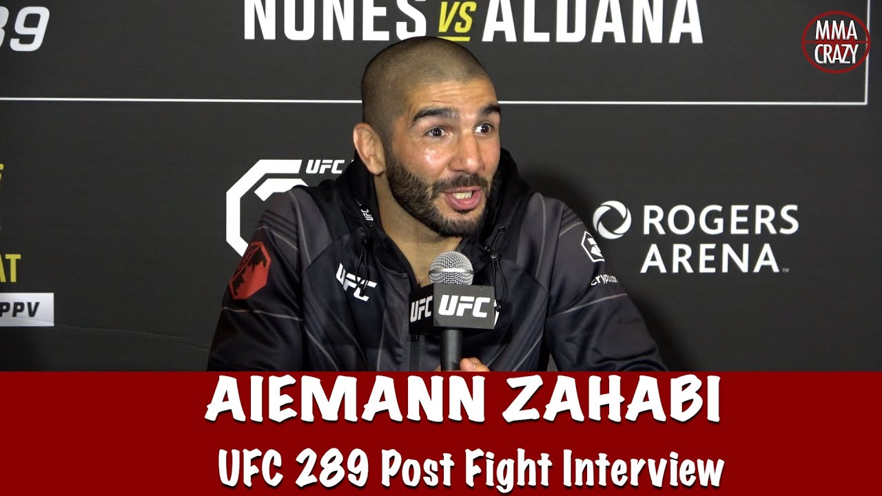 Aiemann Zahabi talks GSP being ‘good luck’ talks win KO win over Aoriqileng | UFC 289 background