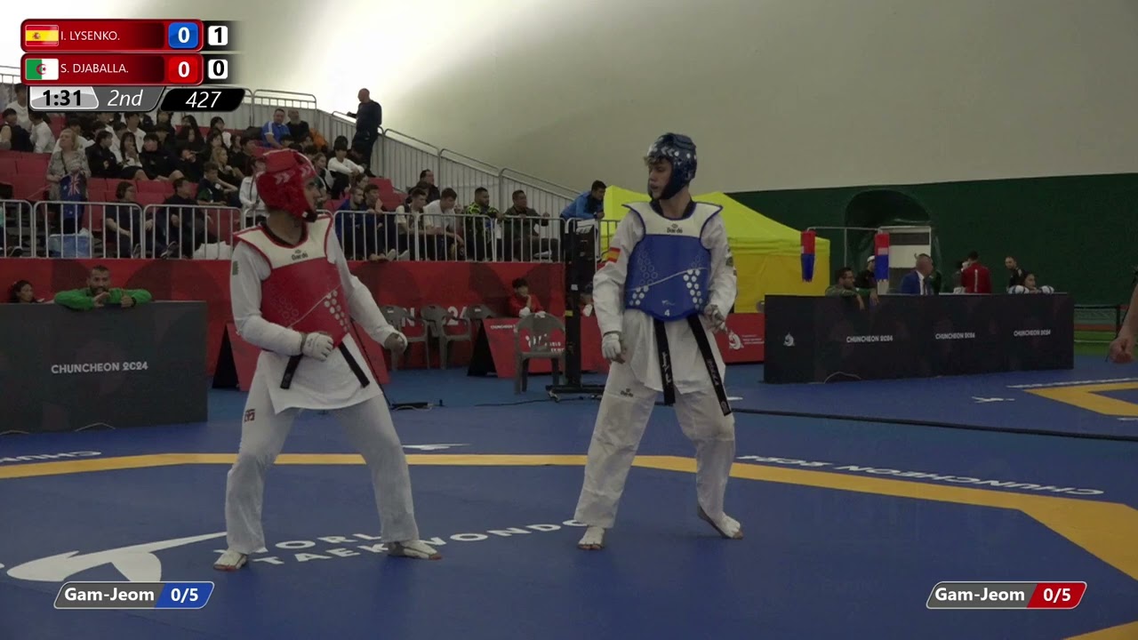 427 Quarterfinals Men +78kg ESP I LYSENKO ALG S DJABALLA background