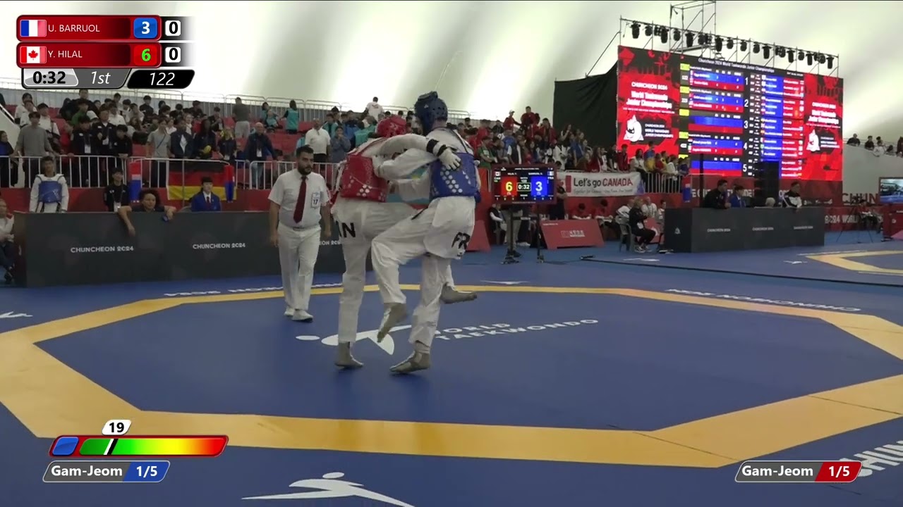 122 Round of 16 Men 73kg FRA U BARRUOL CAN Y HILAL