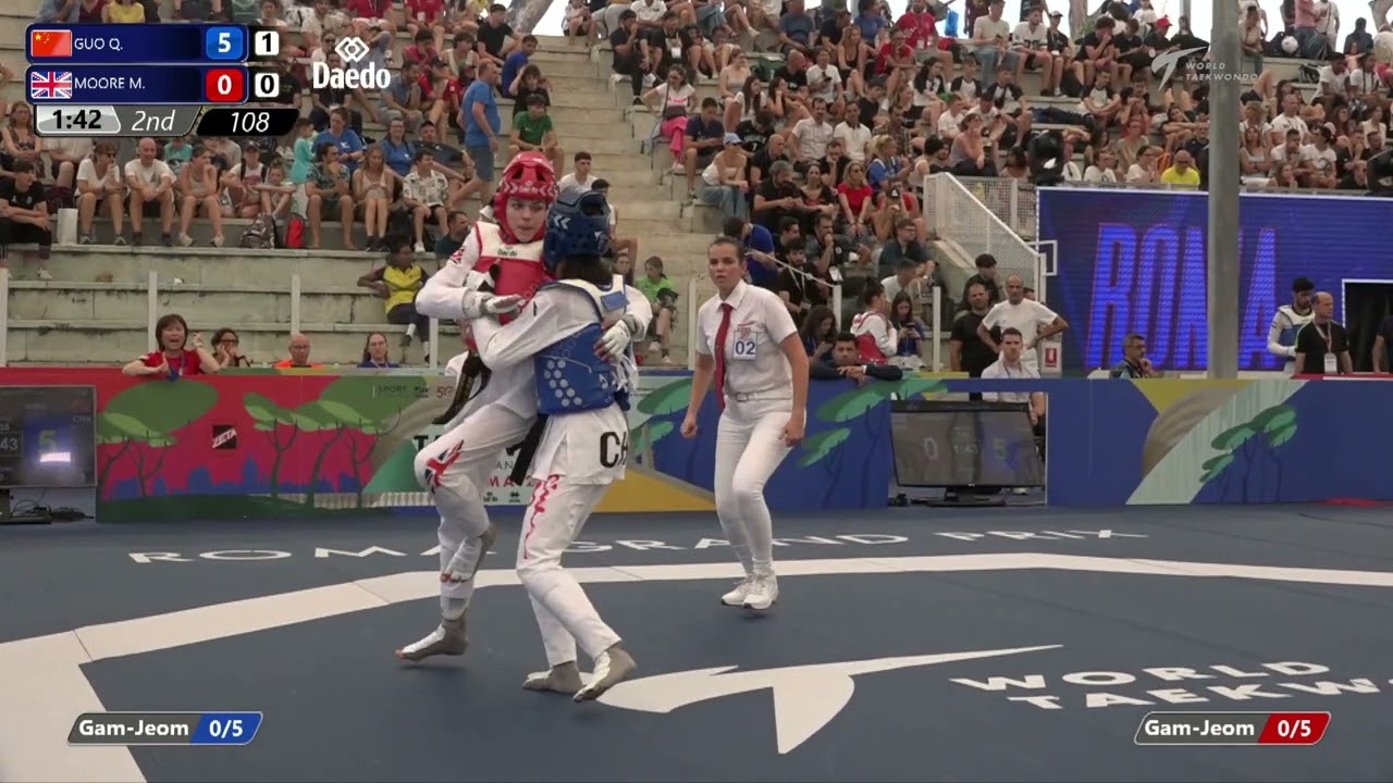 108 Round of 32 WOMEN W 49KG CHN GUO Q GBR MOORE M