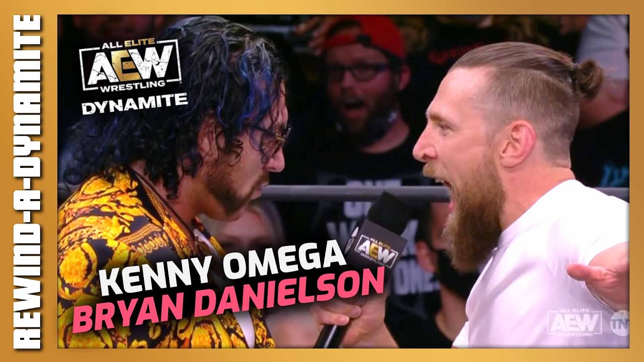 Bryan Danielson challenges Kenny Omega on AEW Dynamite background