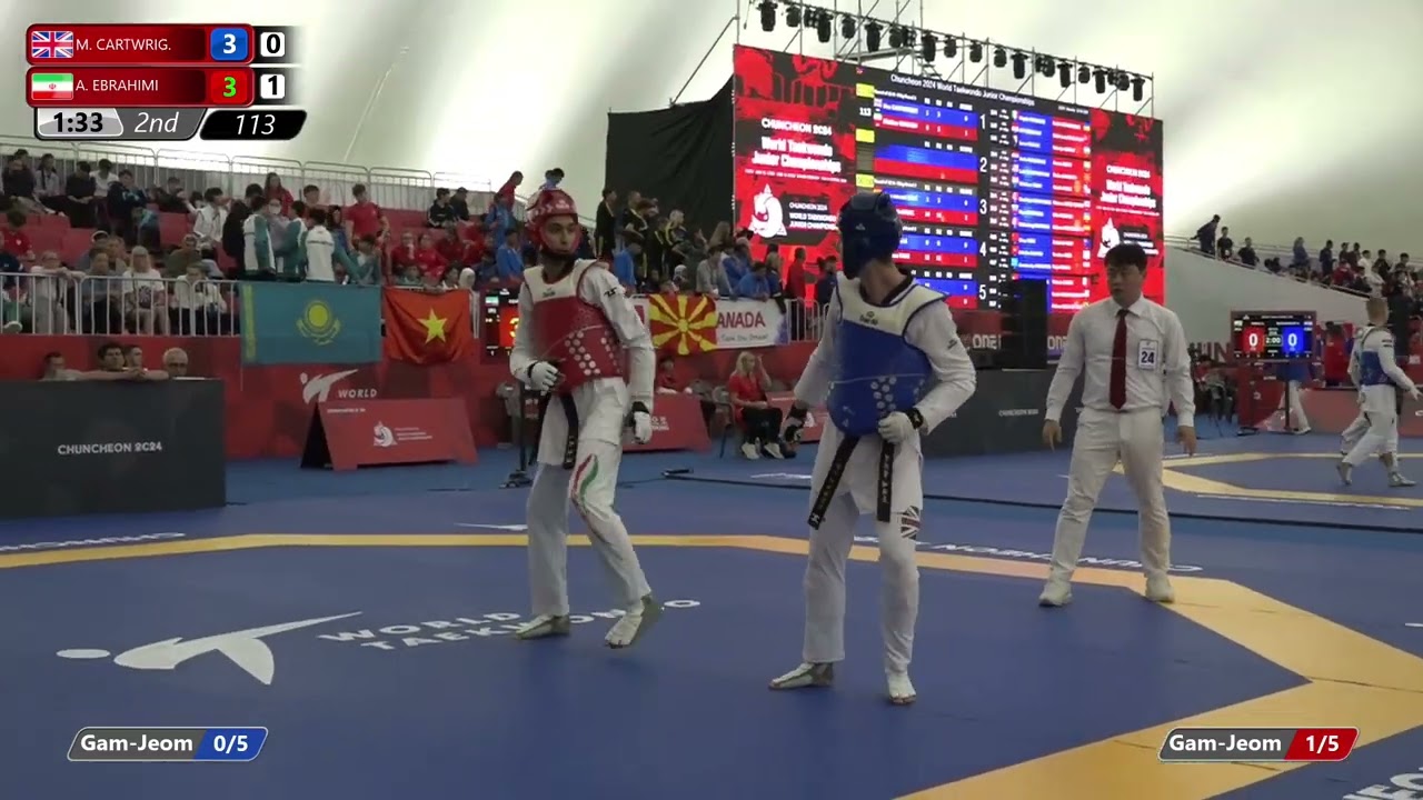 113 Round of 32 Men 73kg GBR M CARTWRIG IRI A EBRAHIMI