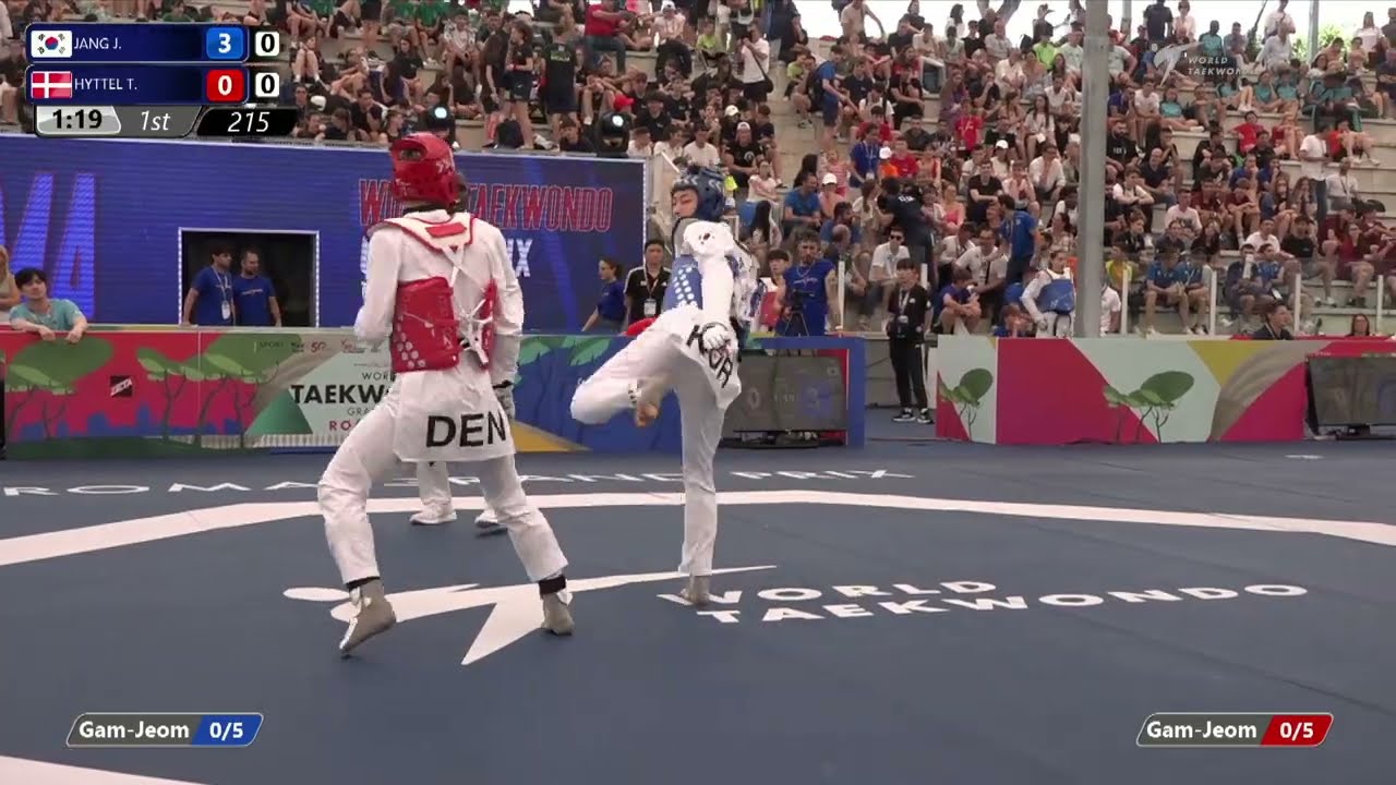 215 Round of 16 MEN M 58KG KOR JANG J DEN HYTTEL T background