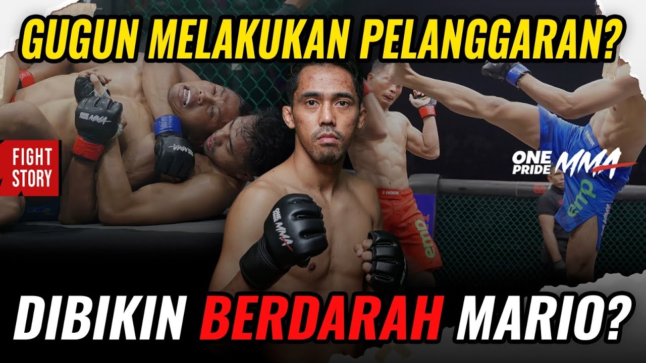 DICEKIK SAMPAI MERINGIS! || MARIO BERHARAP BIKIN GUGUN K.O!! | FIGHT STORY ONE PRIDE MMA