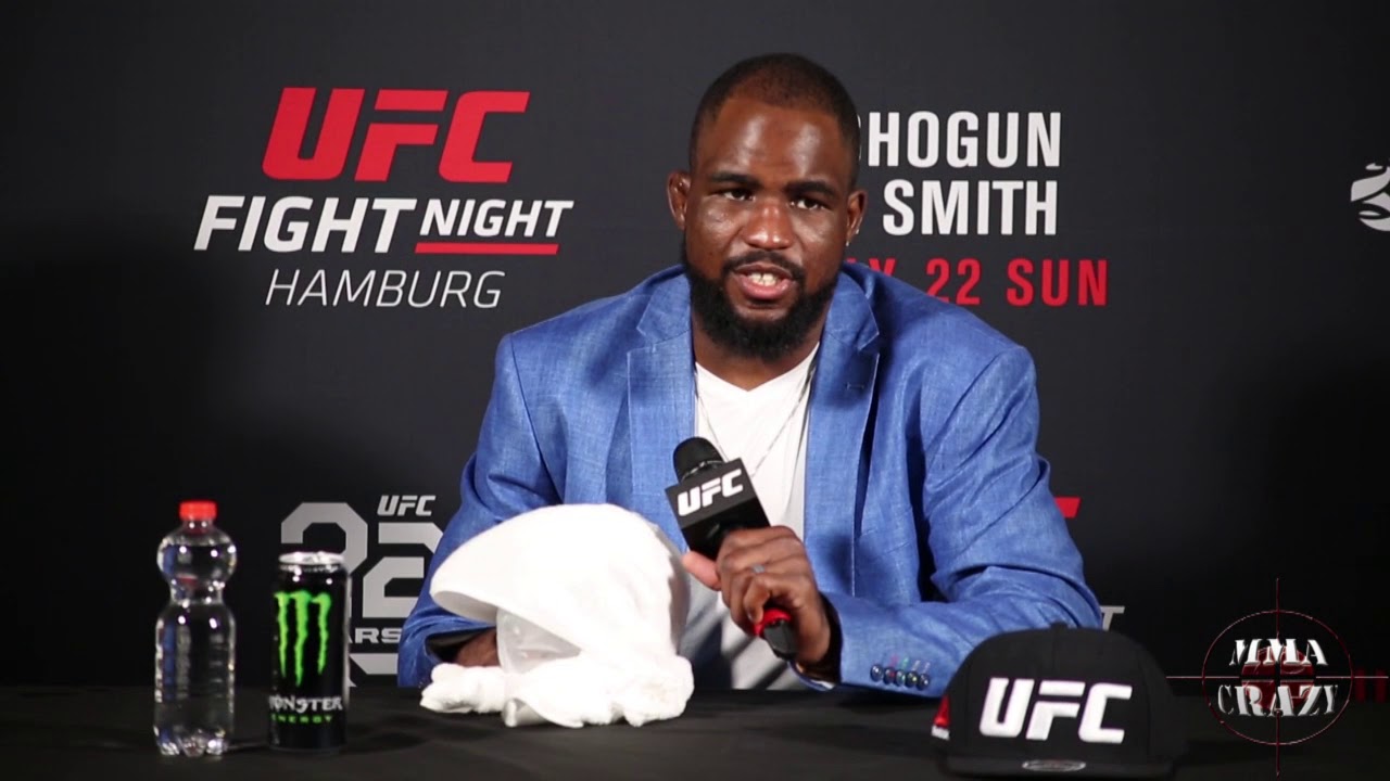 Corey Anderson Reacts to win over Glover Teixeira at UFC Fight Night Hamburg background