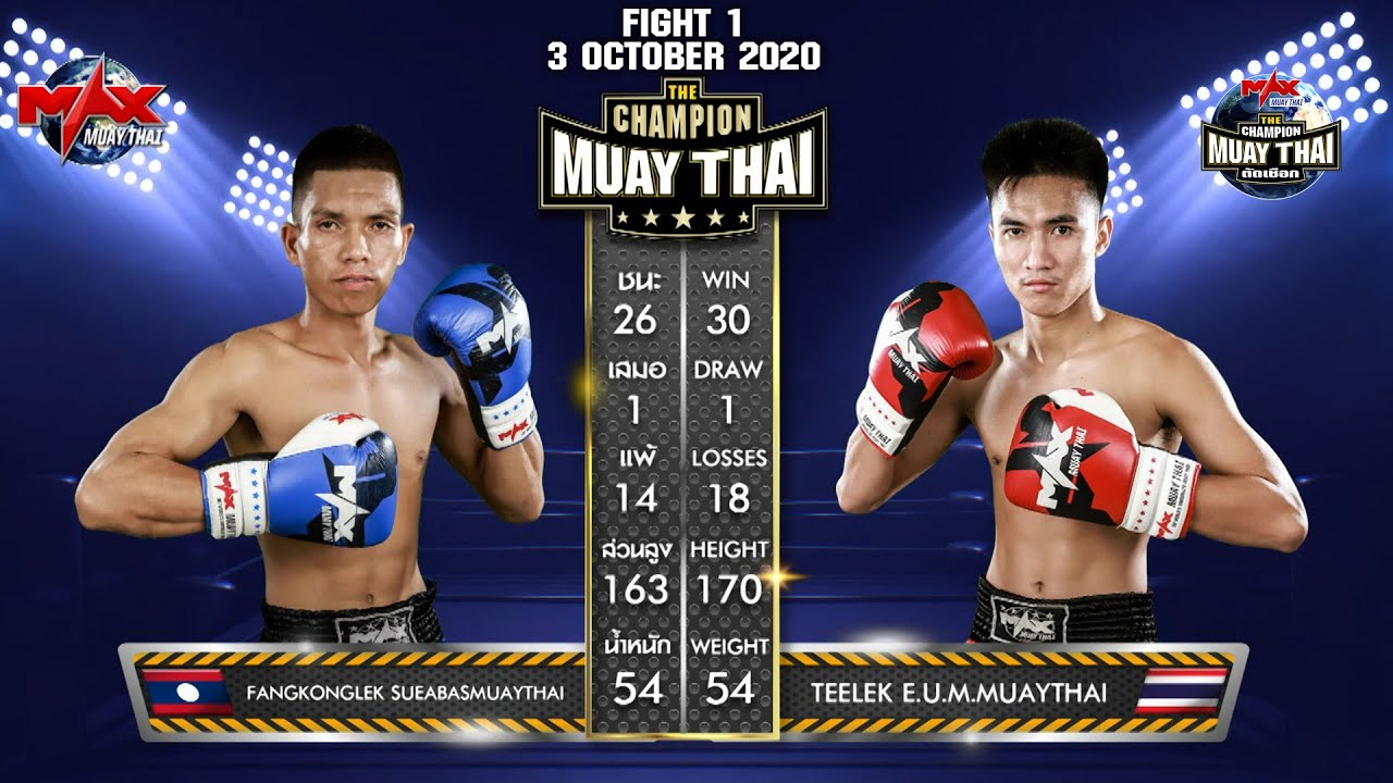 คู่ที่1/ฝั่งโขงเล็ก จักรธนูมวยไทย(ลาว) VS ตี๋เล็ก E.U.M.มวยไทย (ไทย)THE CHAMPION MUAYTHAI 03-10-2020 background