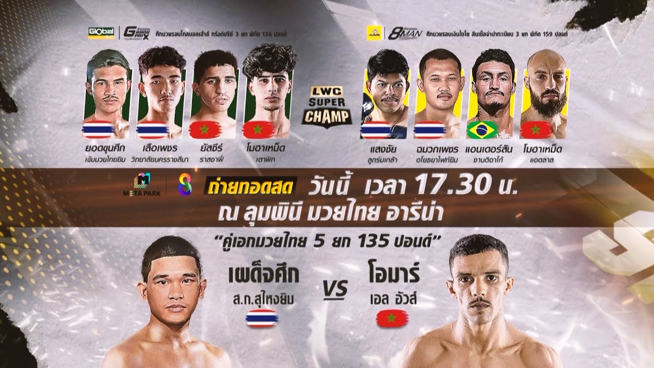 🔥🥊วันนี้!! ศึกมวยไทยนานาชาติ "LWC Super Champ" backdrop
