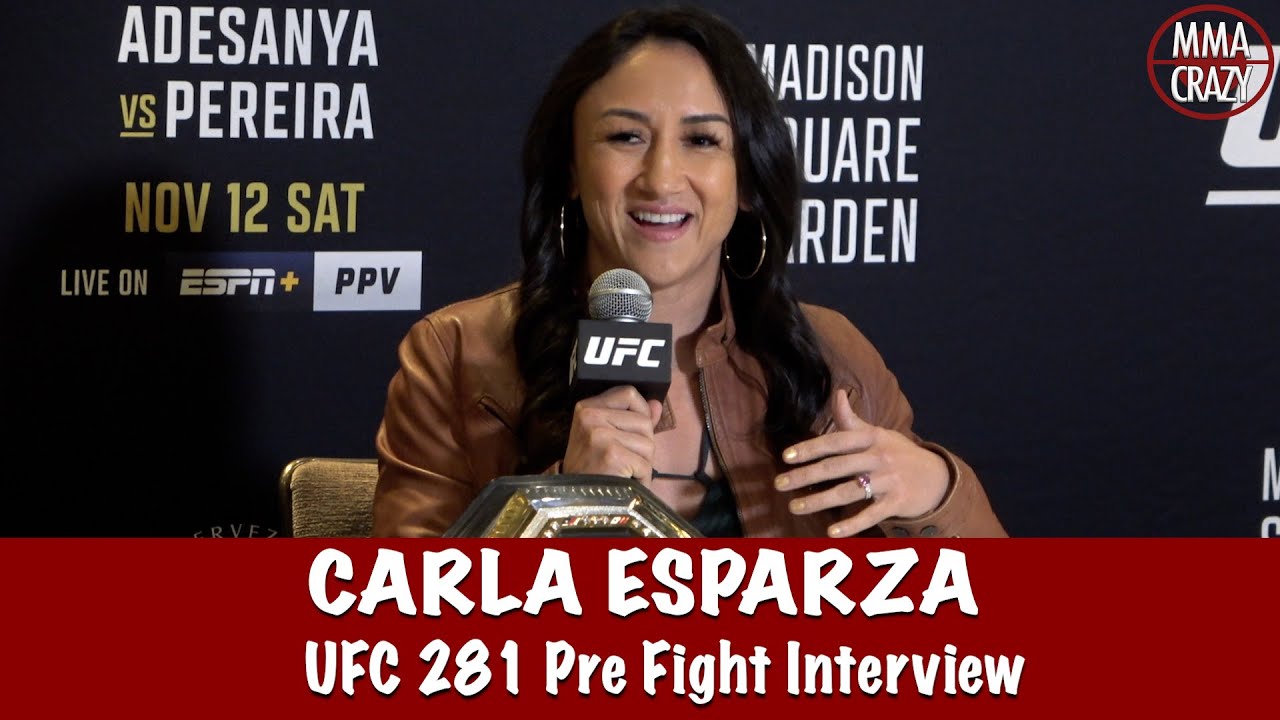 Carla Esparza on Zhang Weili “I plan on more of an exciting fight” at UFC 281 background