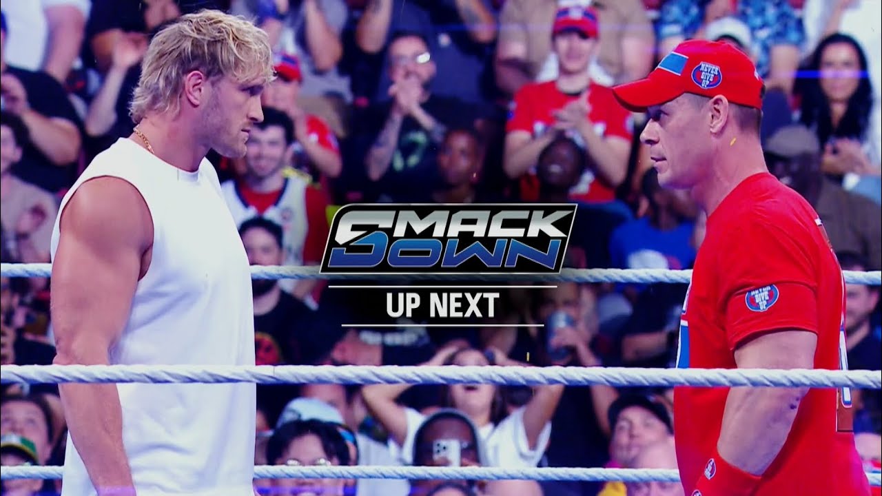 John Cena will face Logan Paul at Clash in Paris | SmackDown Aug 15, 2025 backdrop